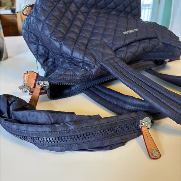 MZ Wallace Quilted Crossbody Bag - Navy with beautiful tan leather accents - Picture 10 of 10